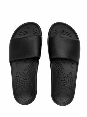 Women's O Bag Comfortable Black Slide Sandals - Easy Slip-On Comfort size 5